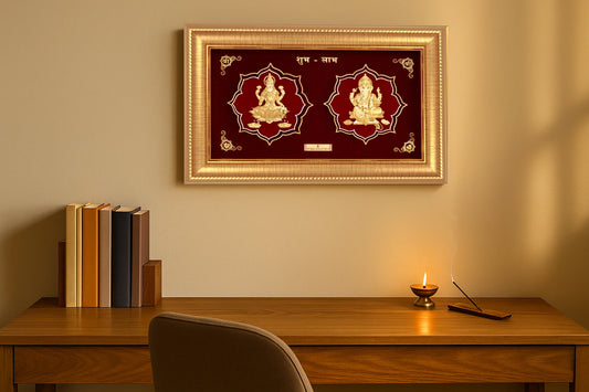 Laxmi Ganesha wall art, perfect for housewarming gift.