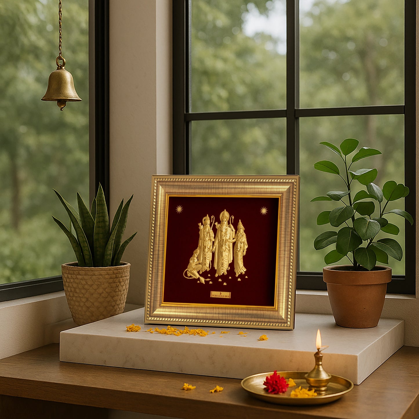 Prima Art Ram Darbar 24K Gold Sheet Artwork Frame best for festival and corporate gifting