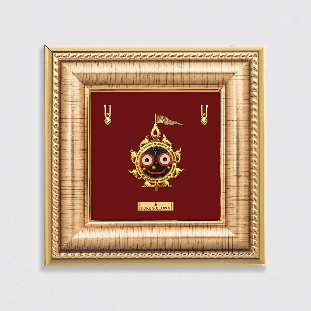 Prima art lord jagannath ji frame best for temple shelf frame , table top frame & wall hanging frame . Buy online vastu Approved. Perfect for home decor and housewarming gifting.