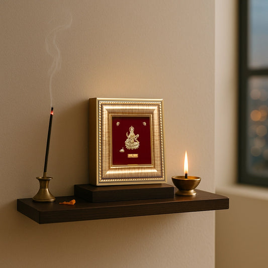 Prima art Maa Saraswati 24K Gold Frame a perfect wall mount frame , table top frame , wall hanging frame & best for festival and corporate gifting. Vastu Approved. Buy online