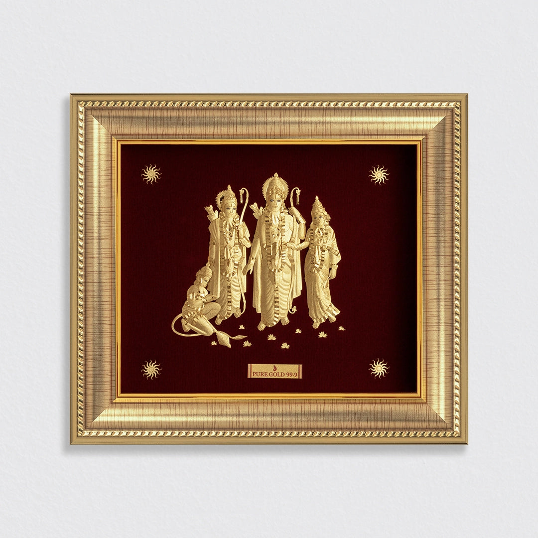 Prima Art Ram Darbar 24K Gold Sheet Artwork Frame best for festival and corporate gifting