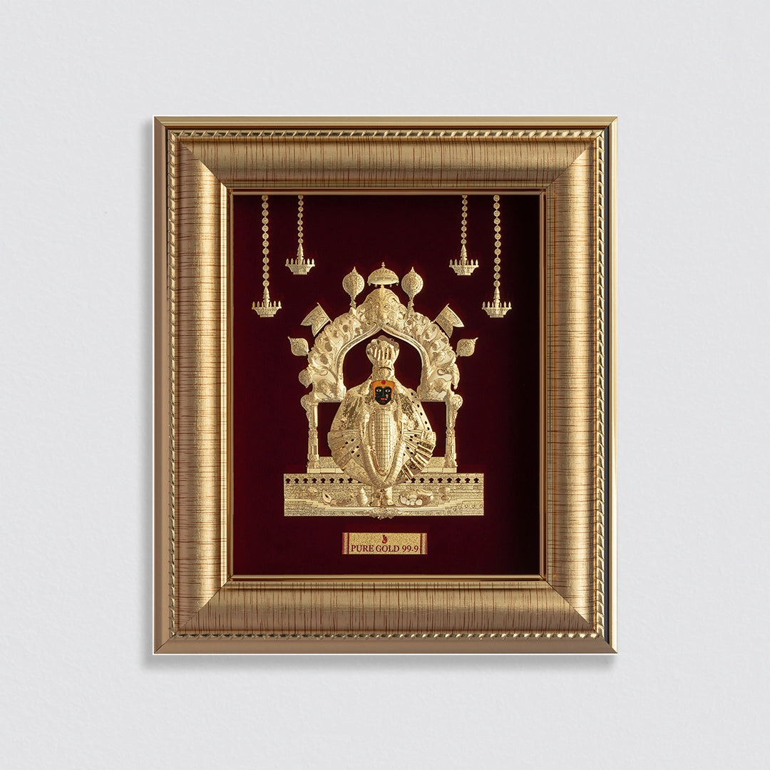 Ambabai Balaji 24K Gold Sheet Frame best for festival and corporate gifting