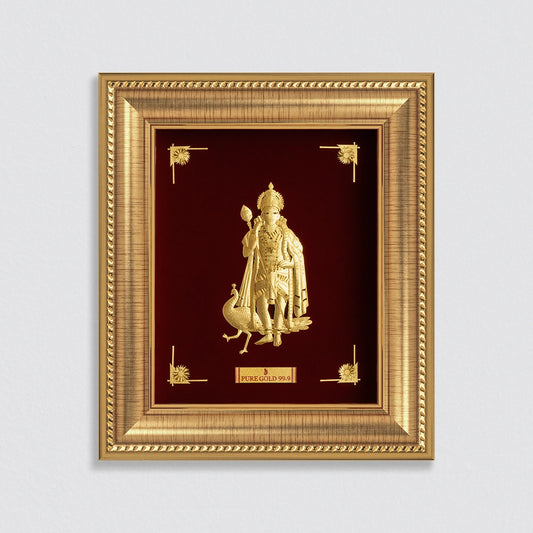 Lord Murgan  24K Gold Frame. Perfect wall hanging frame , trmple shelf & table top frame. Best for festival and corporate gifting