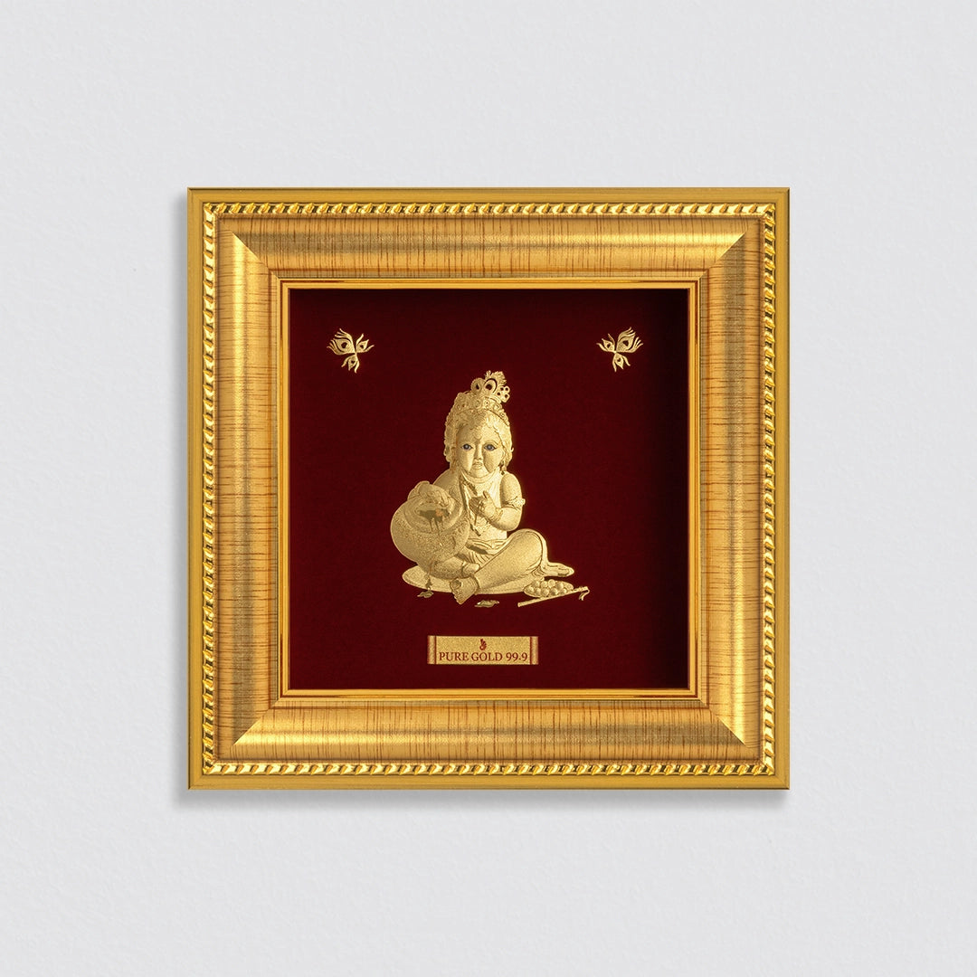 Prima Art Balaji 24K Gold Sheet Artwork Frame best for festival and corporate gifting