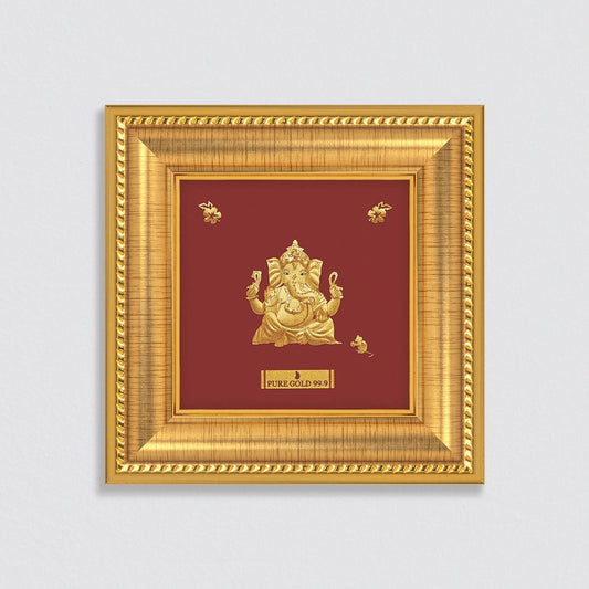 24K gold Ganesha artwork in premium frame – perfect for home decor and gifting