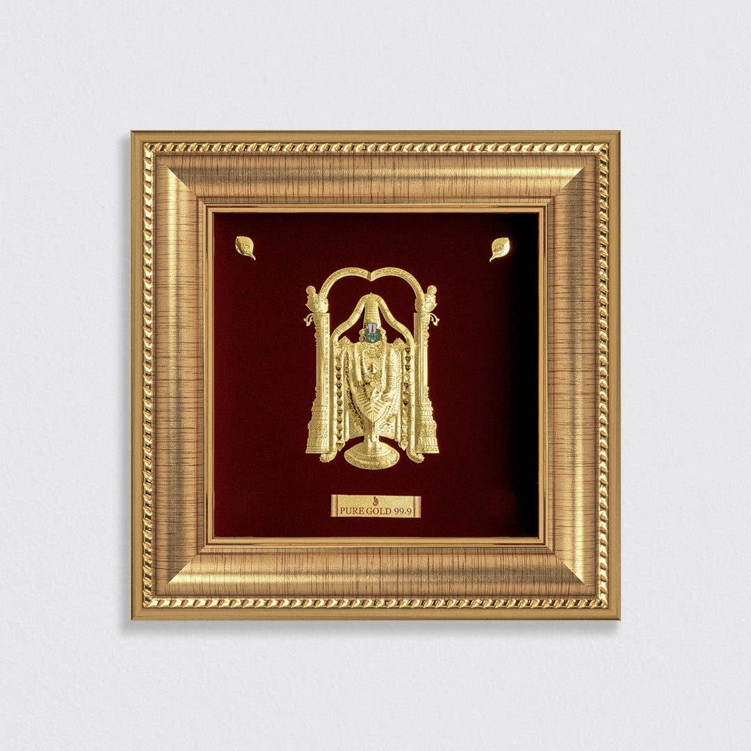 Balaji 24K Gold Sheet Frame best for festival and corporate gifting
Perfect as wall hanging, temple shelf and table top art.