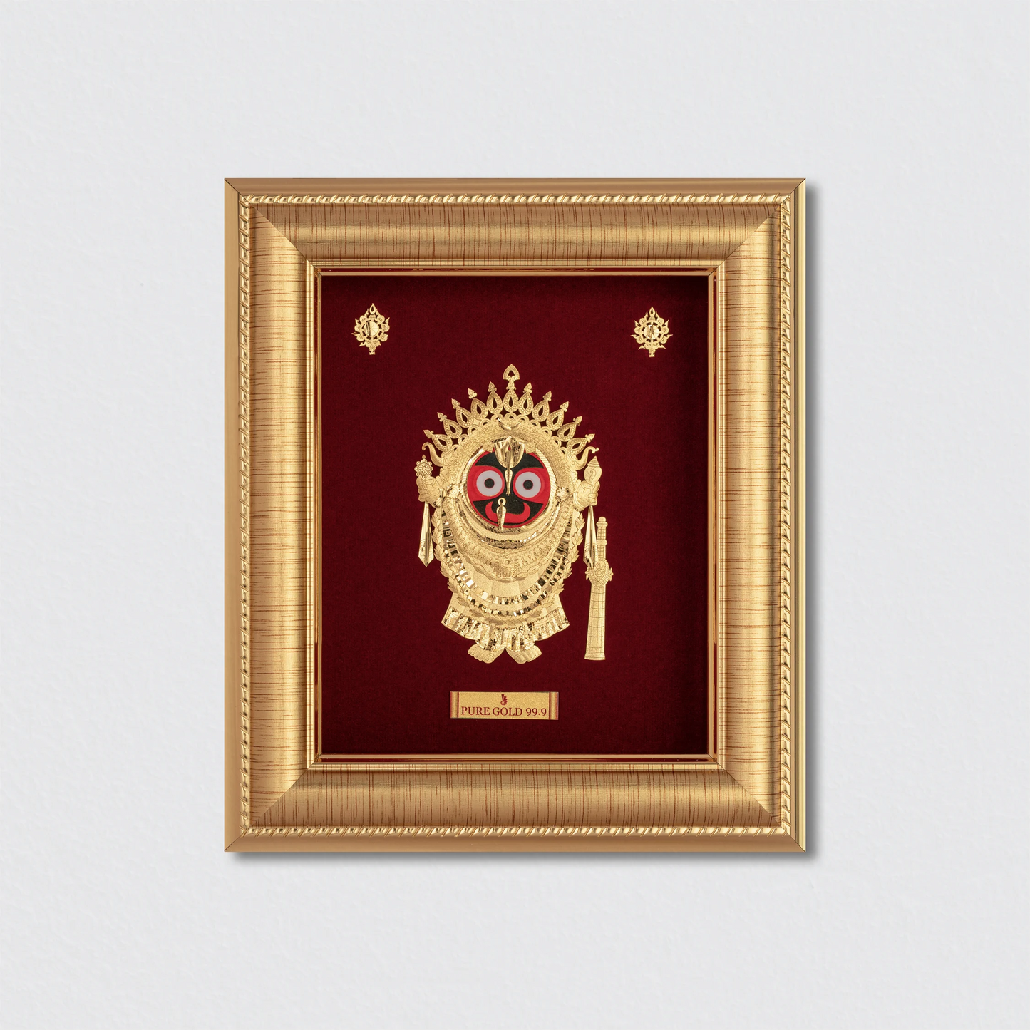 Prima Art Lord Jagannath 24K Gold Sheet Artwork Frame best for festival and corporate gifting