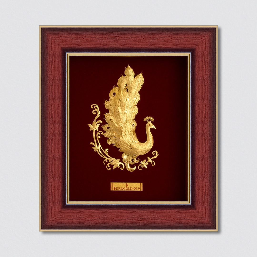 Auric Peacock 24K Gold Sheet Artwork Frame | Prima Art