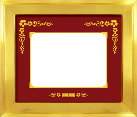 Custom photo printed in the gold frame. Premium home decor and gifting.