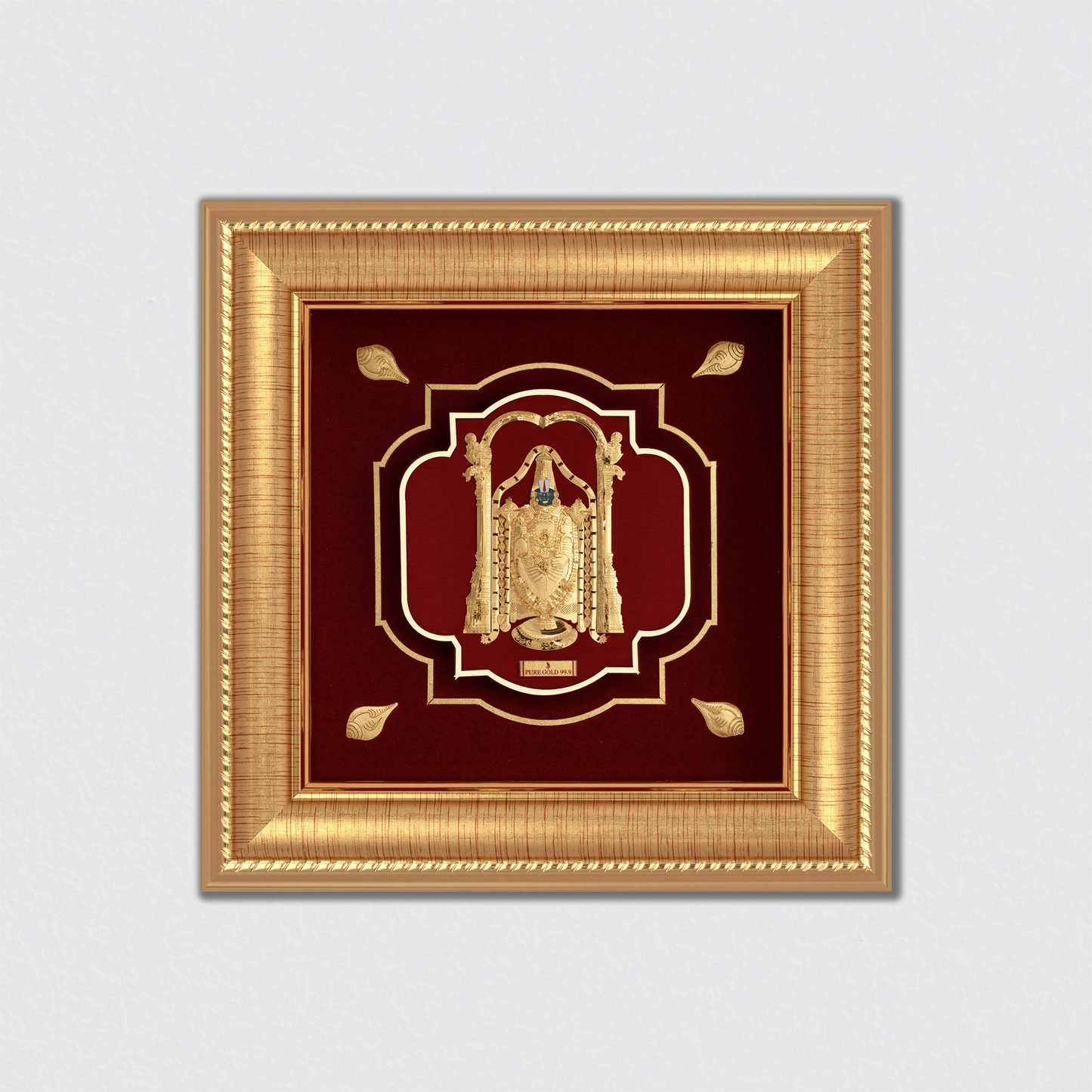 Tirupati Balaji gold wall hanging for home decor and for gifting.