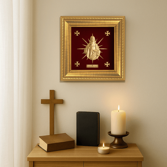 Jesus 24K Gold Frame best for home temple , tabletop and corporate gifting