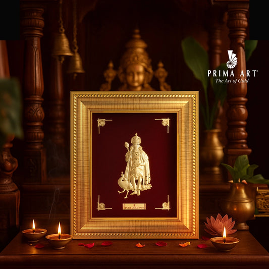 Prima Art Murgan ji 24K Gold Artwork Frame best for festival and corporate gifting .