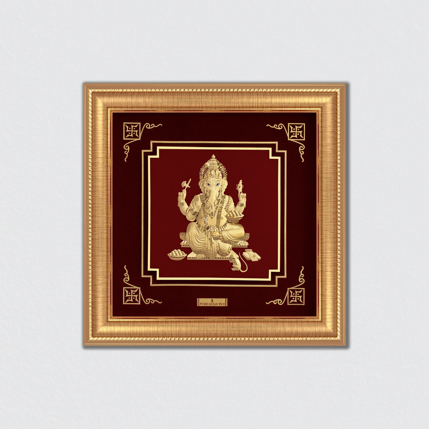 Gold Ganpati frame for housewarming gift