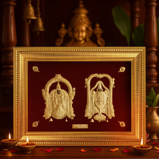 Lord Balaji & Padmavati frame for new beginnings , perfect gift for housewarming. Balaji wall hanging wall art.
