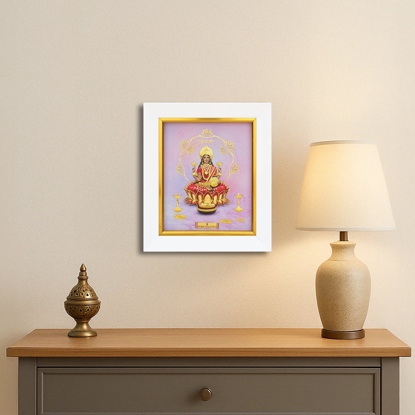 24k Gold Sheet Shree Lakshmi Artwork - S7