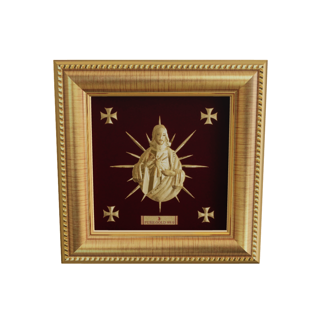 Prima Art Jesus 24K Gold Sheet Artwork Frame best for festival and corporate gifting