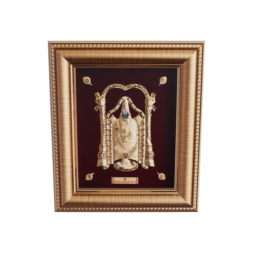 Prima Art Balaji 24K Gold Sheet Artwork Frame best for festival and corporate gifting