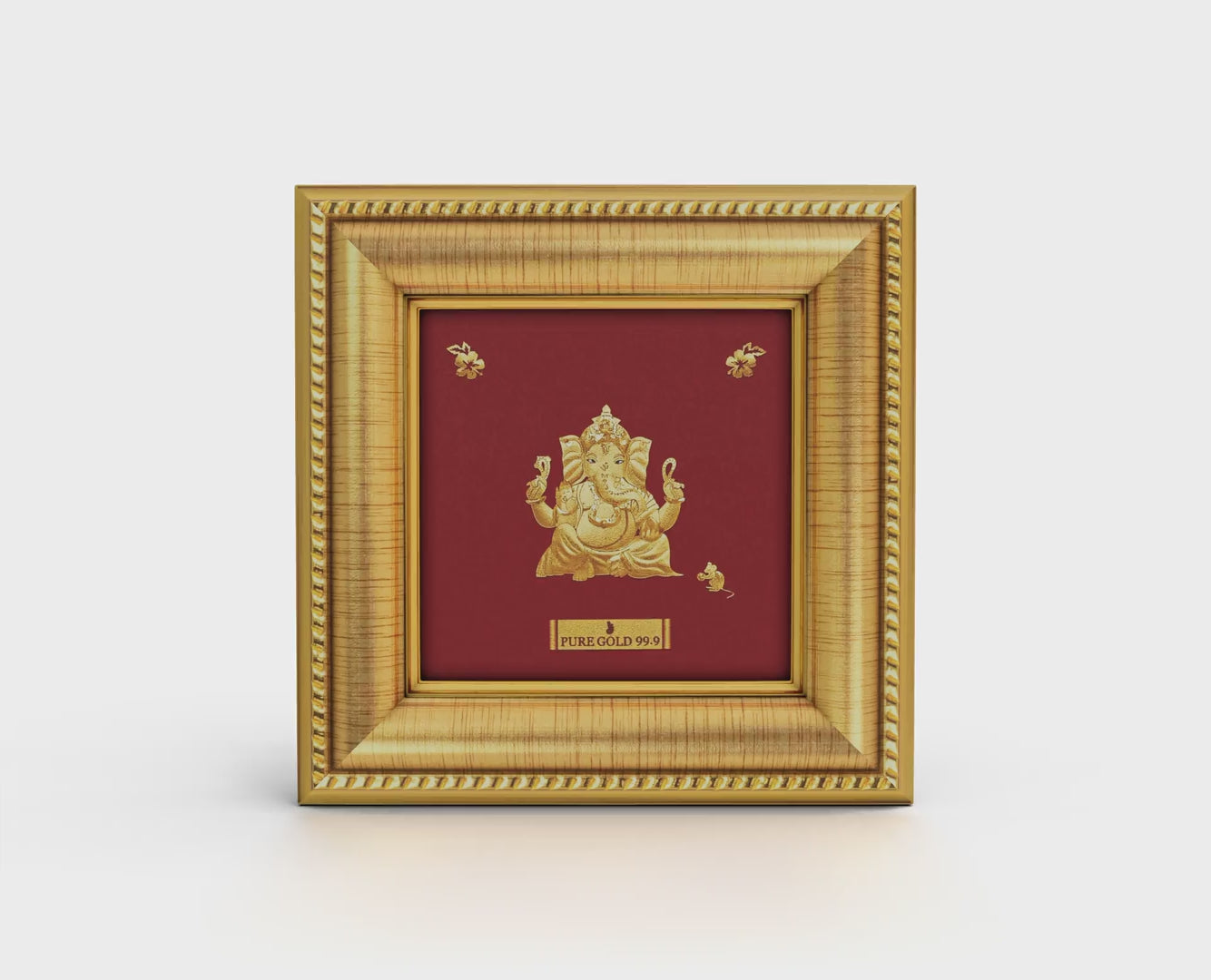 24K gold Ganesha artwork in premium frame – perfect for home decor and gifting
