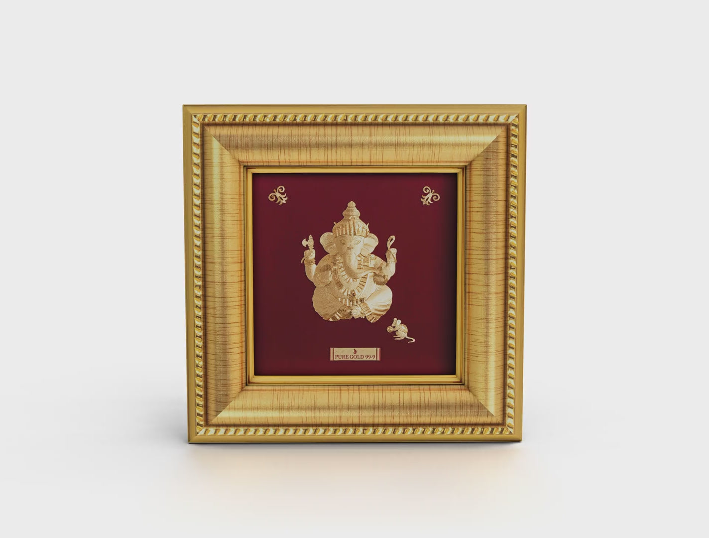 Baby Ganesha frame in Gold. Ideal for Home Decor , wall art frame.