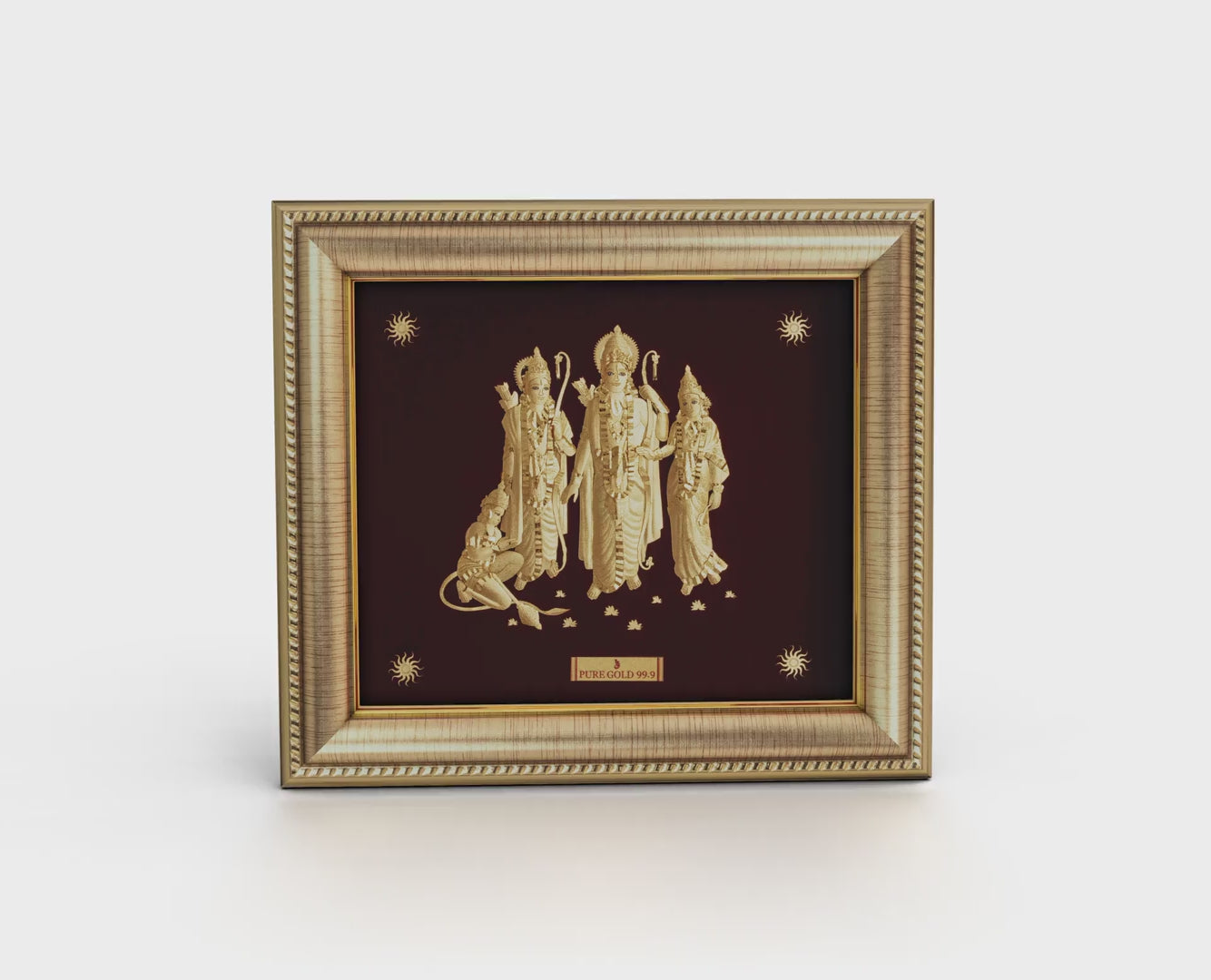 Prima Art Ram Darbar 24K Gold Sheet Artwork Frame best for festival and corporate gifting