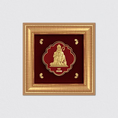 Lord Hanuman 24K Gold Artwork O7 – Premium Spiritual Wall Décor