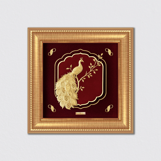 Peacock Gold Wall Art Decor - O8