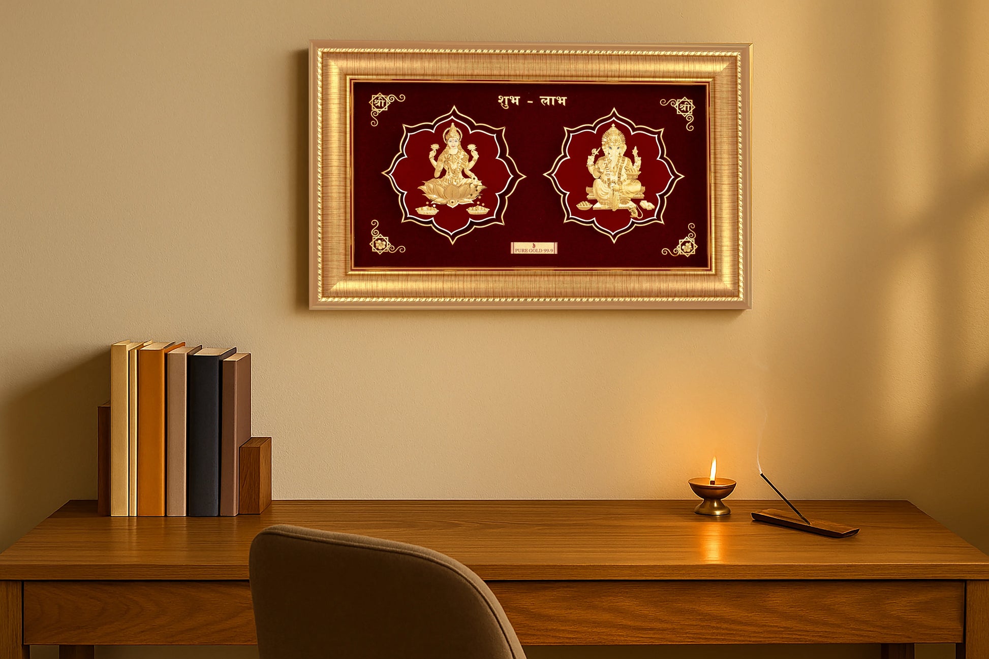 Laxmi Ganesha wall art, perfect for housewarming gift.
