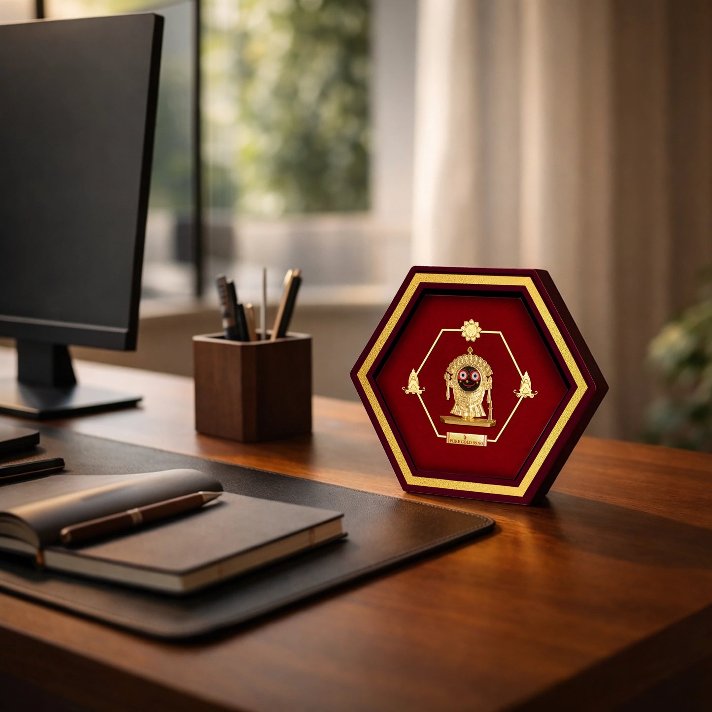 Lord Jagannath Tabletop Spiritual Gold Photo Frame Online For Housewarming gifts​, Wedding gifts for couples and Birthday gifts