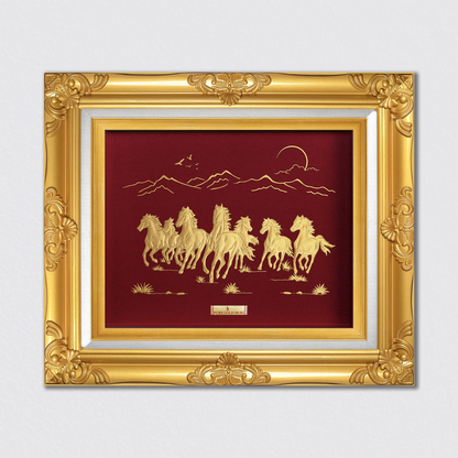 seven Horses wall frame for prosperity and financial growth by Prima Art