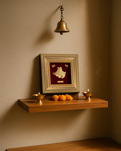 Prima art Radha Krishna  24K Gold Frame perfect for home temple shelf , wall hanging , table top & best for festival and corporate gifting . Buy online , vastu approved.