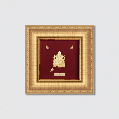 Bal Suvarna Ganesha frame art in gold 
