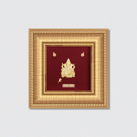 Bal Suvarna Ganesha frame art in gold 