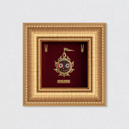 Prima Art Lord Jaggarnath 24K Gold Sheet Artwork Frame best for festival and corporate gifting 