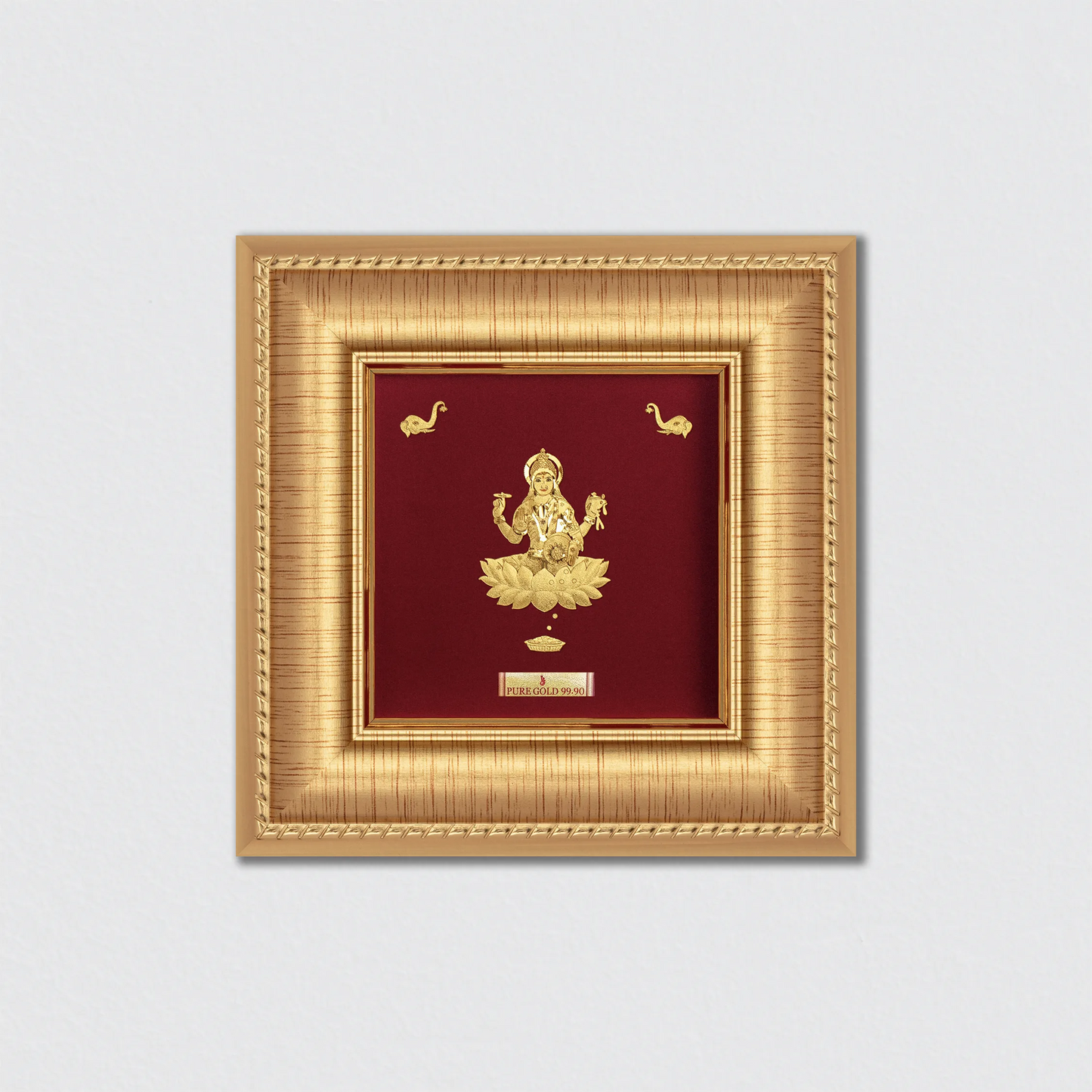 Laxmi Ji Gold Wall Hanging Photo Frame For Home & Office Decoration