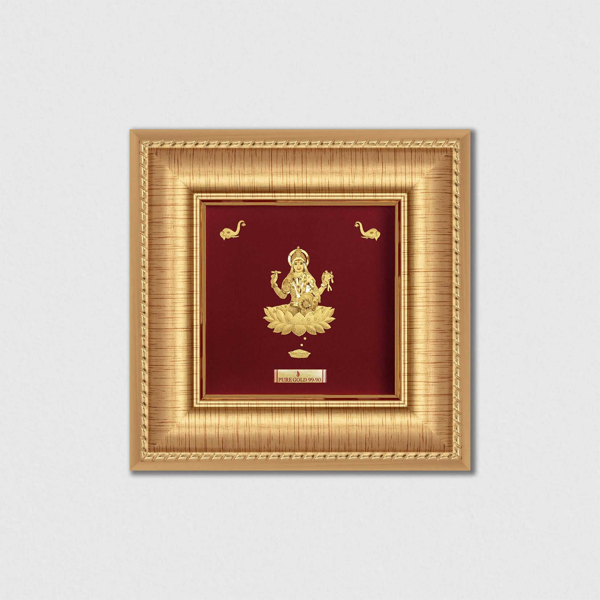 Laxmi Ji Gold Wall Hanging Photo Frame For Home & Office Decoration