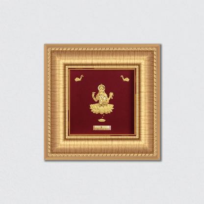 Laxmi Ji Gold Wall Hanging Photo Frame For Home & Office Decoration