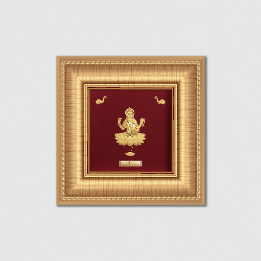 Laxmi Ji Gold Wall Hanging Photo Frame For Home & Office Decoration