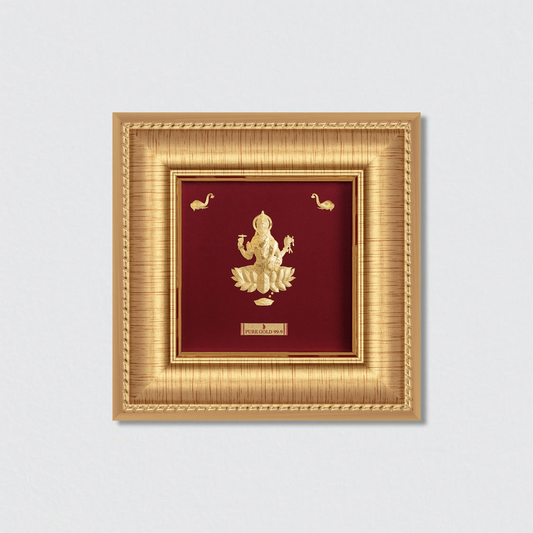 Maa lakshmi ji frame in gold . perfect wall hanging art decor 