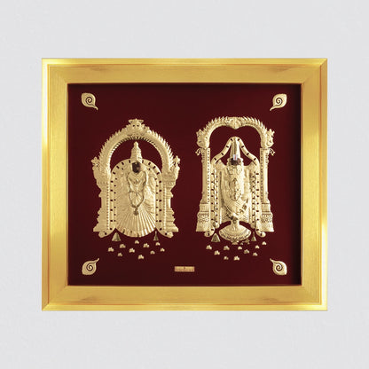 Padmavati Balaji 24K Gold Frame best for temple wall frame or wall hanging at home. Buy online. Vastu approved.