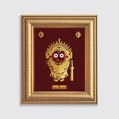 Lord Jaggarnath 24K Gold Sheet Frame best for festival and corporate gifting 