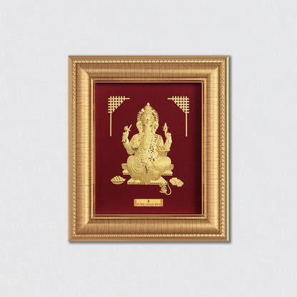 Lord Ganesha Gold Photo Frame for Gift