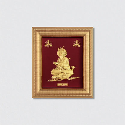 Jhulelal Spiritual Gold Photo Frame For Home Décor Pooja Room Office Living Room and Gifting