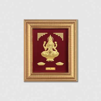 24k Gold Sheet Lakshmi Lotus Artwork