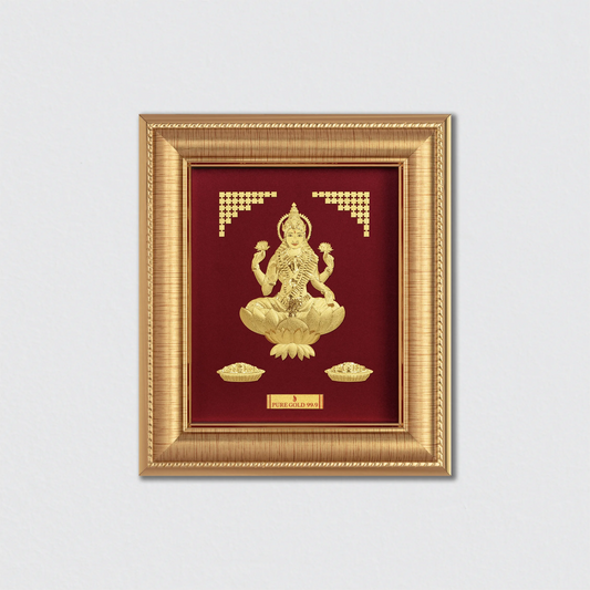 24k Gold Sheet Lakshmi Lotus Artwork