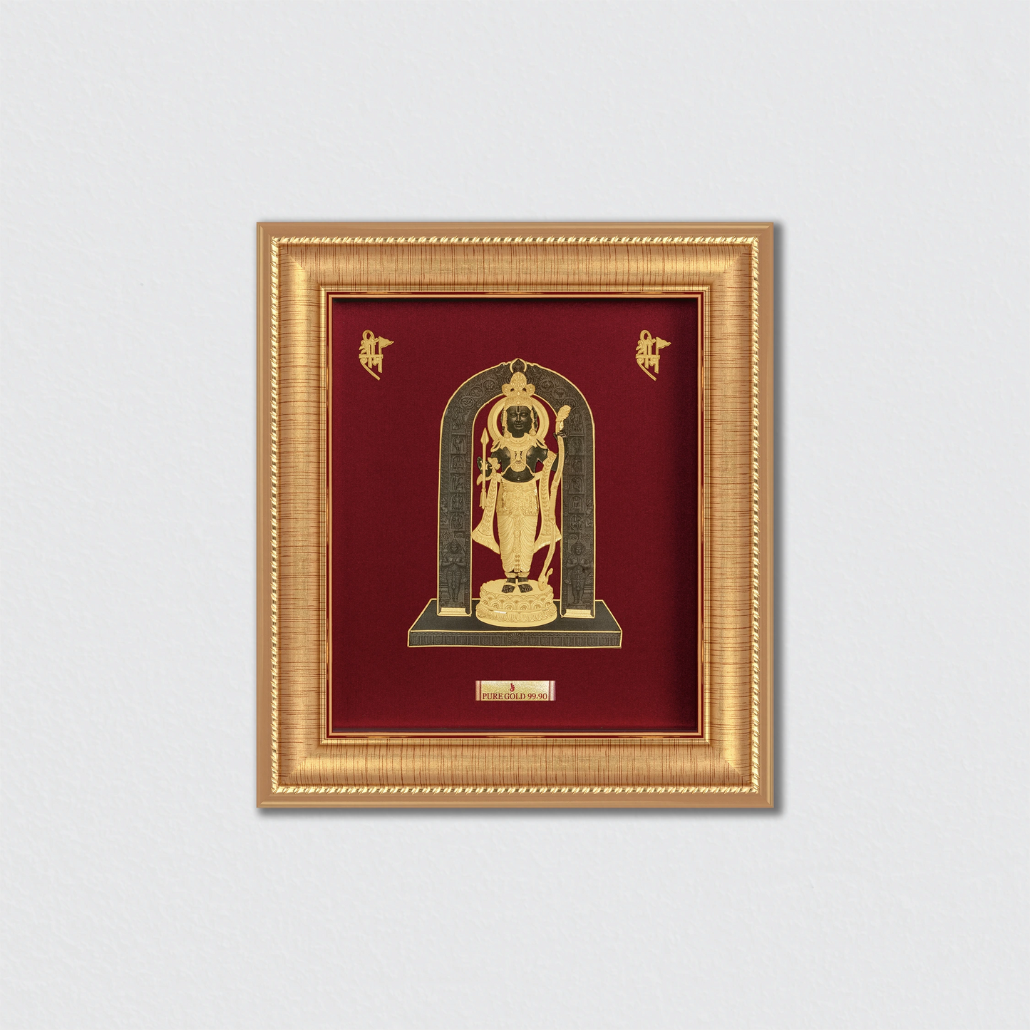 Ram Lalla  Ji 24K Gold Photo Frame For Premium Gift, Temple, Office, Home