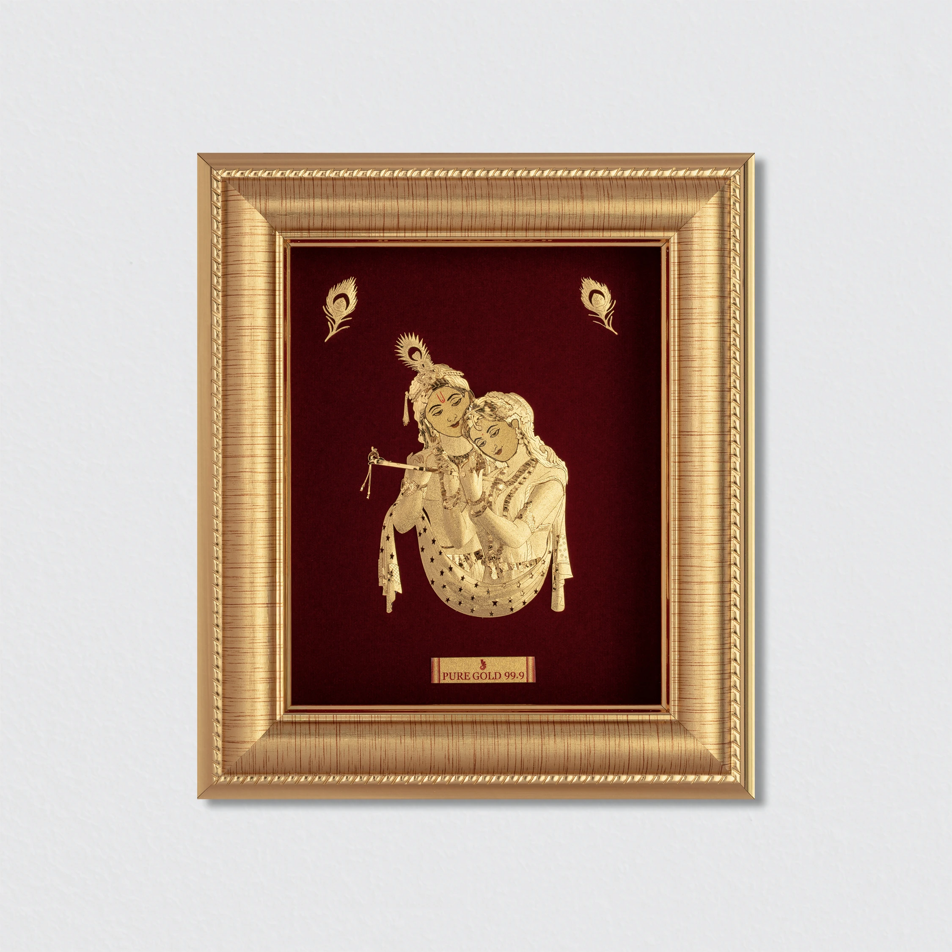 Radha Krishna eternal love photo fram ein gold. A perfect wall hanging , tabletop frame by prima art.