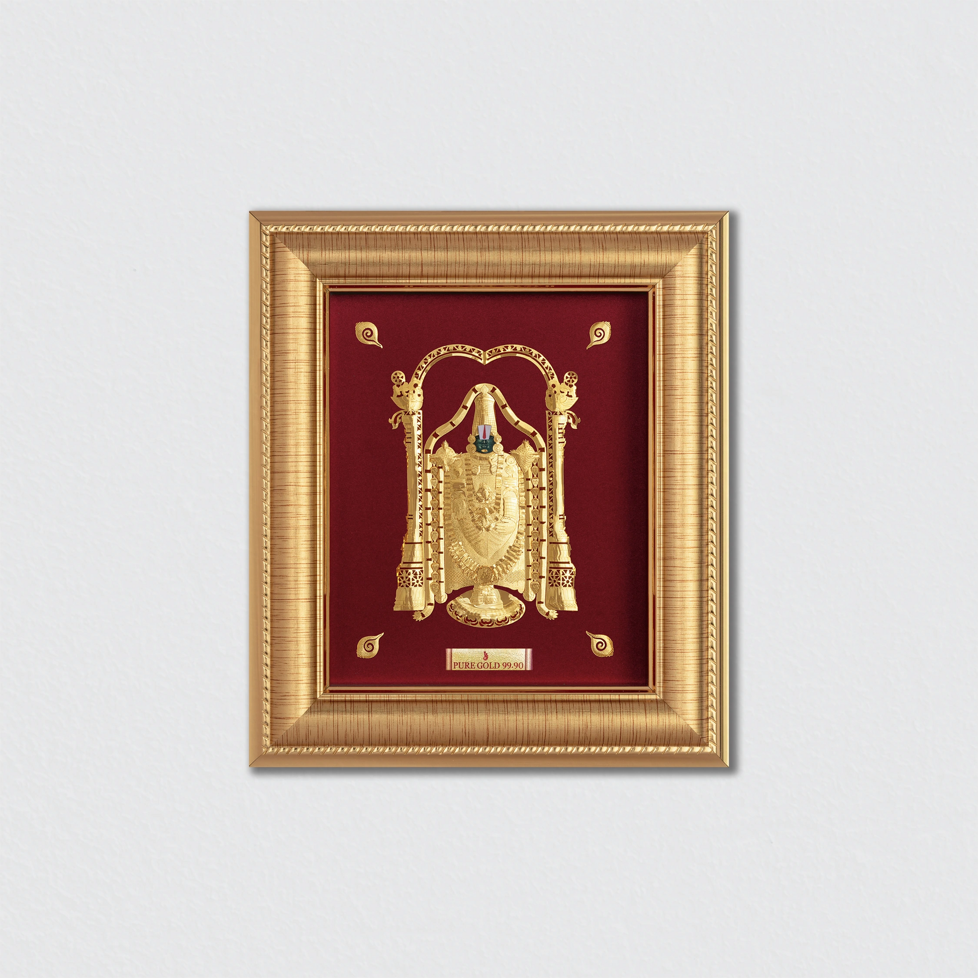 Lord Balaji 24K Gold Photo Frame For Premium Gift, Temple, Office, Home