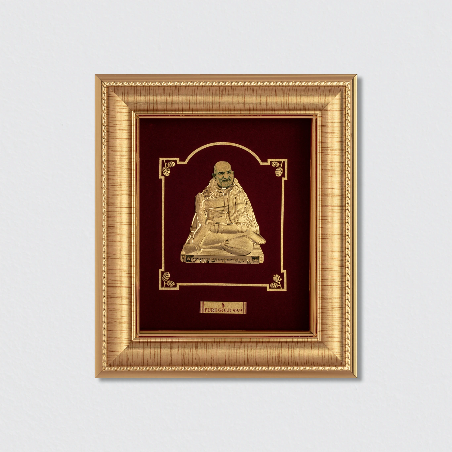 Neem Karoli baba ji photo frame, Bring blessings on Baba ji in gold frame by prima art.