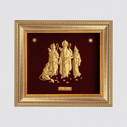Prima Art Ram mandir 24K Gold Artwork Frame best for festival and corporate gifting 