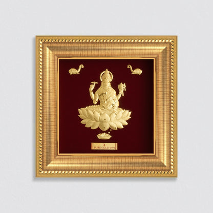 Prima Art Lakshmi 24K Gold Sheet Artwork Frame best for festival and corporate gifting 